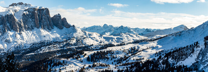 Mountains Italy Seceda Dolomites winter snow snowboarding skiing