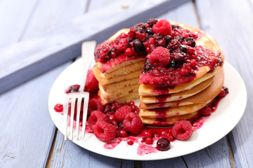 pancake with berry fruit