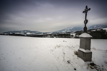 Winter landscape with God's torture