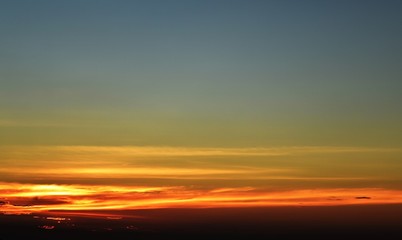 sunset and cloudy on sky for background