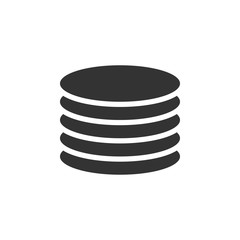 Coin stack icon graphic design template vector