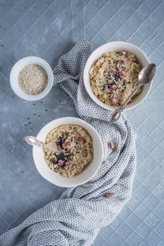 Quinoa Breakfast Bowl with Roses