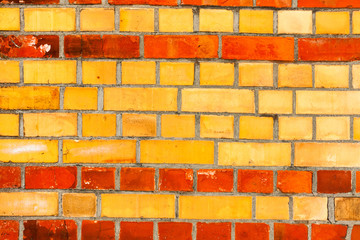 Old red brick wall background texture close up. bricked wall textured pattern for continuous...