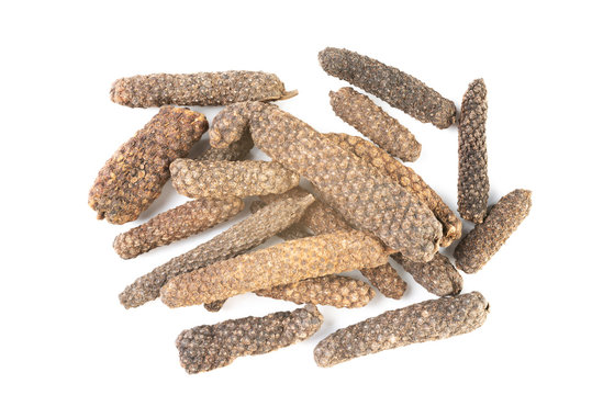 Java long pepper isolated on white background