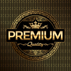 Premium quality decorative golden emblem