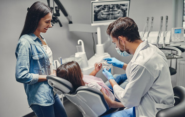 Children in dental clinic