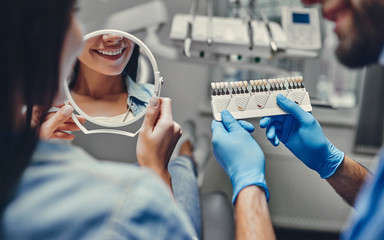 Woman in dental clinic