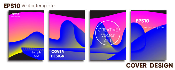 Creative colored cover. Cover design. Cool background.