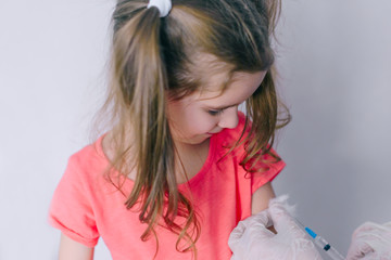 Vaccination of children. Injection. Vaccinations. Parents ' choice in vaccinating their children....