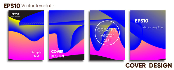 Creative colored cover. Cover design. Cool background.