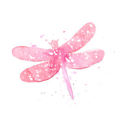 Watercolor butterfly silhouette