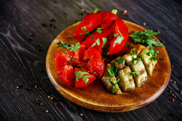 salad with tomatoes and cucumbers