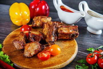 roasted chicken with vegetables