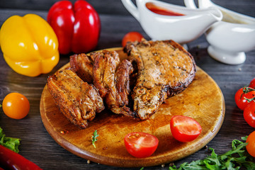 roasted chicken with vegetables