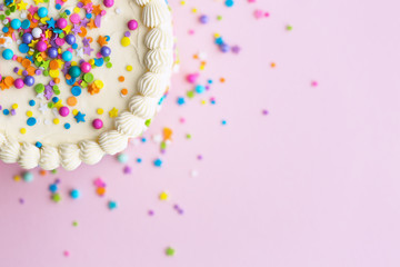 Birthday cake with sprinkles