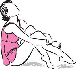 woman 5 body skin care illustration