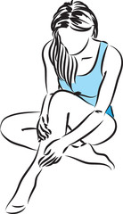 woman 2 body skin care illustration
