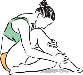 woman body skin care illustration
