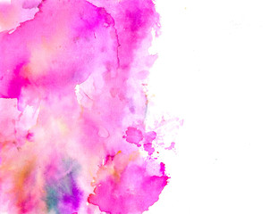 handmade watercolor pink abstract  design, background