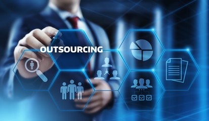 Outsourcing Human Resources Business Internet Technology Concept