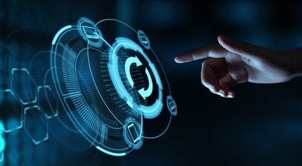 Update Software Computer Program Upgrade Business technology Internet Concept