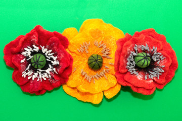 handmade felt, flowers
