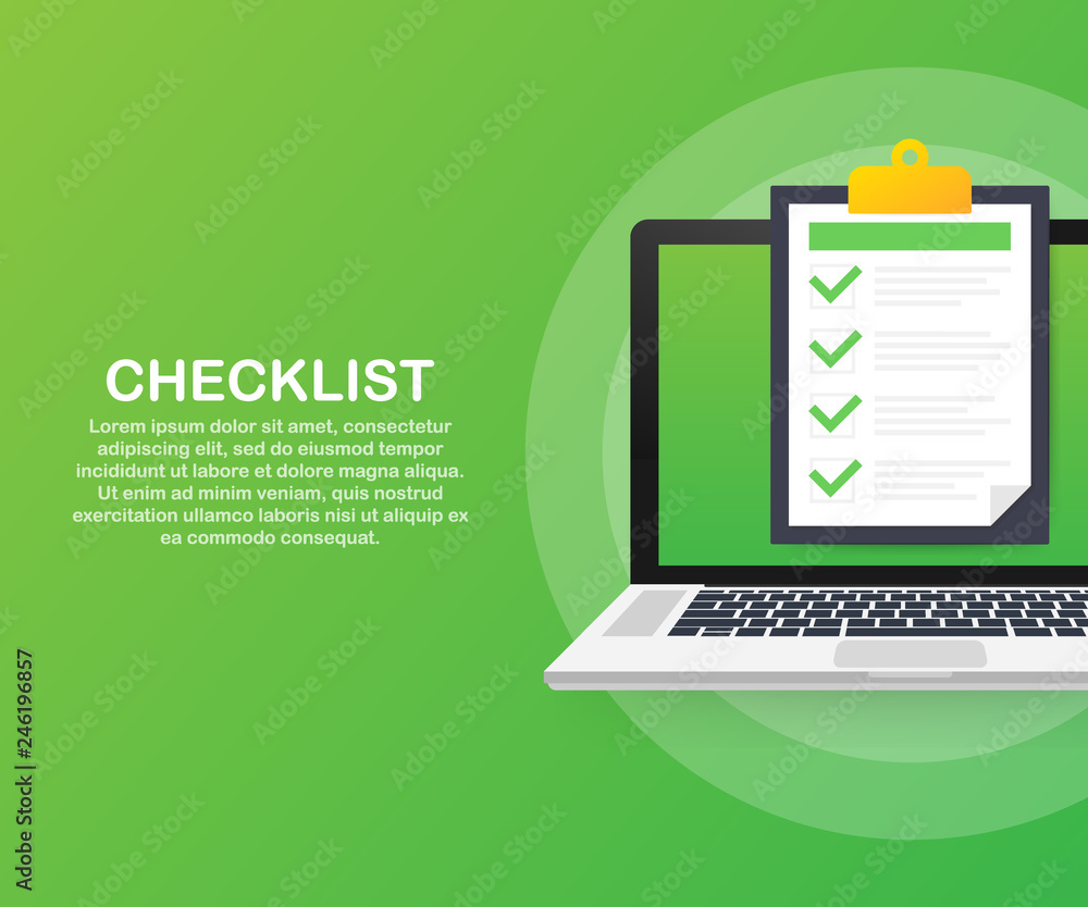 Aufkleber clipboard with checklist icon. clipboard with checklist icon for web. vector illustration.