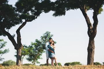 Young couple travelling around the world while waiting their bab