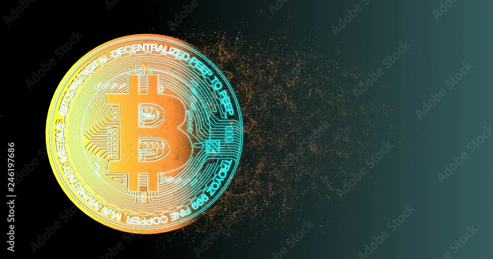 Poster bitcoin blockchain crypto currency digital encryption network for world money