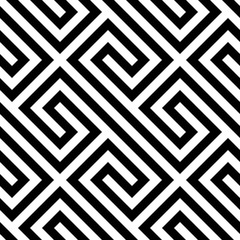 Vector monochrome seamless pattern. Abstract geometric pattern.