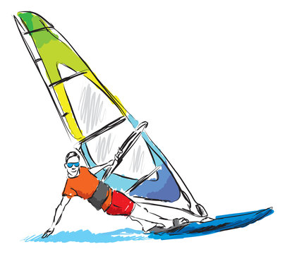windsurf illustration