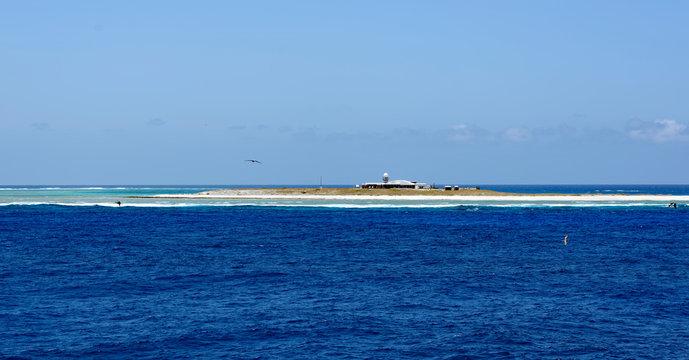 Australian weather station on Willis Island, which is located 270 miles east of Cairns, Queensland in the Coral Sea