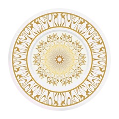 decorative plates for interior design. Tribal ethnic ornament with mandala. Vector illustration.