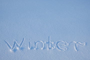 inscription on the snow
