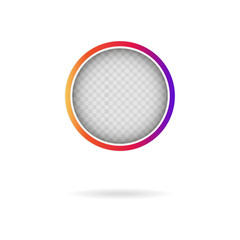 Social media icon avatar frame. Live stories user video streaming. Colorful gradient frame for photo. Vector illustration.