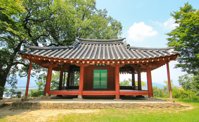 Fototapeta na wymiar Myeonangjeong Pavilion place for writing poems.