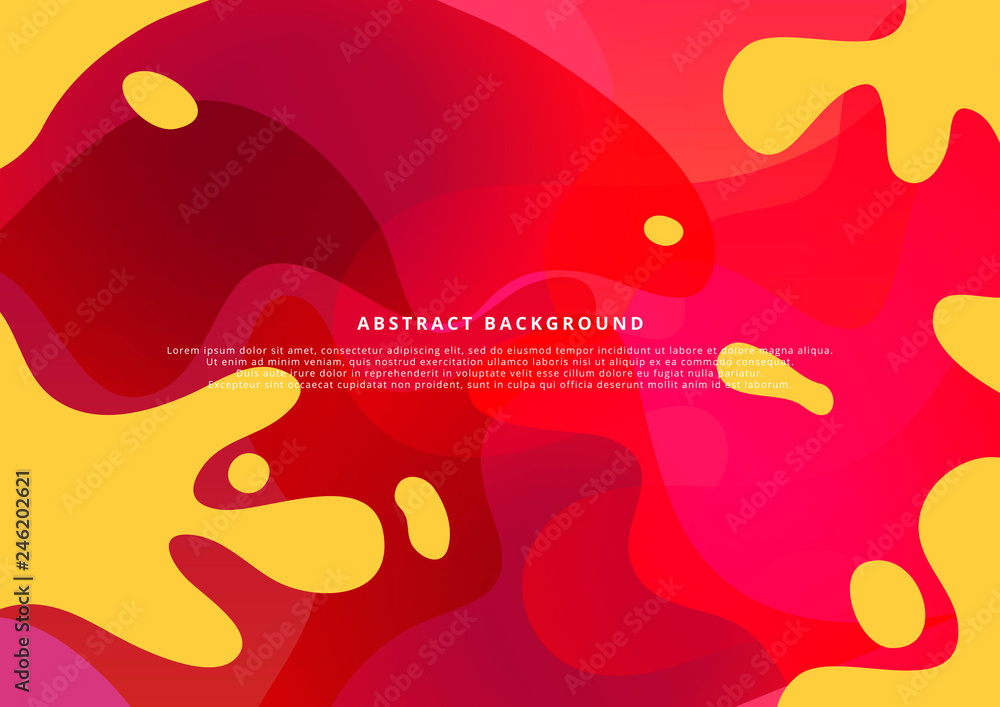 Poster vector image of a colorful abstract background consisting of wavy lines and elements