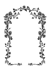 Graphic frameof roses
