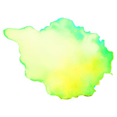 Color splash on white background. Abstract watercolor background.