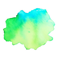 Color splash on white background. Abstract watercolor background.
