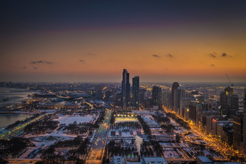 Cold Chicago Sunset
