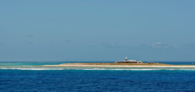 Australian weather station on Willis Island, which is located 270 miles east of Cairns, Australia in the Coral Sea