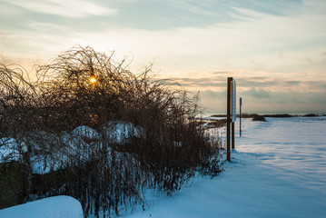 Early season snow along Buzzards Bay
