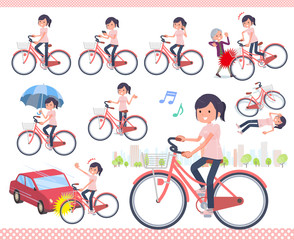 Naklejka premium flat type chiropractor women_city cycle
