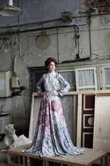 Elegant woman in romantic dress. Fashion shot.