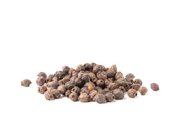 Dried hawthorn isolated on white background. 