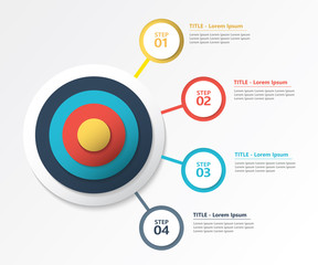 Infographic template with target