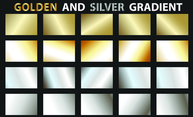 Golden and silver Gradient set.