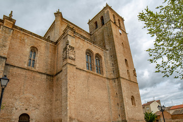 Fototapeta na wymiar Ex-collegiate church of Santa Ana in Peñaranda de Duero in the province of Burgos, Spain