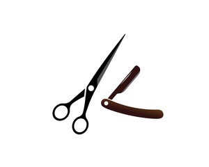 scissor icon logo vector illustration
